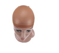 Wig cap Wig Cap Invisible Stocking Caps Black Beige Skin Color Hair Net Breathable Wave Accessories for Hair(Brown 2 pieces)