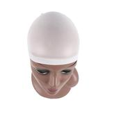 Wig Cap Wig Cap Invisible Stocking Caps Black Beige Skin Color Hair Net Breathable Wave Accessories(White 2 pieces)