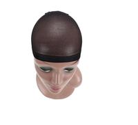 Wig Cap Wig Cap Invisible Stocking Caps Black Beige Skin Color Hair Net Breathable Wave Accessories(Black 2 pieces)