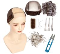Wig Cap with Grip Band for Keeping Wigs in Place, Wig Caps for Women, Adjustable Wig Grip Cap Band Elastic for Comfortable, Wig Grip Caps HD Transparent Lace for Front Wig Cap Brown