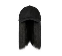 Wig Cap Women Black/brown Bucket Hats With Hair Hat Wig With Straight Hair Synthetic Baseball Cap Hair Wigs Adjustable For Girl Wig Hat(4)