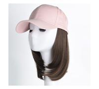Wig Cap Women's Hat Wig, Pink Baseball Cap, Brown And Black Wig Hat, Suitable For Daily Theme Parties And Outdoor Leisure Wig Hat(04)