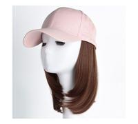 Wig Cap Women's Hat Wig, Pink Baseball Cap, Brown And Black Wig Hat, Suitable For Daily Theme Parties And Outdoor Leisure Wig Hat(01)