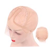 Wig Caps for Women, T-shape Transparent Lace Wig Cap Net, Non-Slip Breathable Wig Grip Cap with Elastic Band for Keeping Wigs in Place Beige Wig Cap