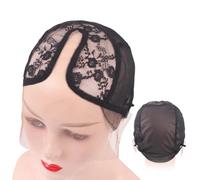 Wig Caps for Women, T-shape Transparent Lace Wig Cap Net, Non-Slip Breathable Wig Grip Cap with Elastic Band for Keeping Wigs in Place Black, Wig Cap
