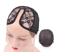 Wig Caps for Women, T-shape Transparent Lace Wig Cap Net, Non-Slip Breathable Wig Grip Cap with Elastic Band for Keeping Wigs in Place Black Wig Cap