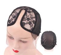 Wig Caps for Women, T-shape Transparent Lace Wig Cap Net, Non-Slip Breathable Wig Grip Cap with Elastic Band for Keeping Wigs in Place Black