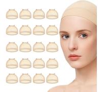 Wig Caps to Hold Wig in Place, 20 Pack Breathable Hair Net for Wigs, Transparent Wig Cap for Comfortable Fit, 7inch to 26inch Stretch for Daily Wear, Drama Performance and Costume Use