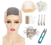 Wig Caps with Grip Band for Keeping Wigs in Place Wig Caps for Women Adjustable Wig Grip Cap Band Blonde Stocking Wig Caps Wide 4x5 HD Transparent Lace for Front Wig Cap for Wig Making