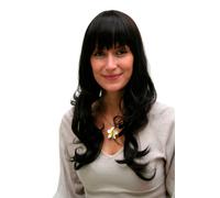 Wig Dark Brown Pony Smooth/Wavy Long Dark Brown Brunette Wig 285-3