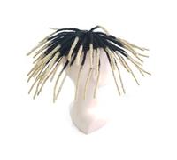 Wig Dreadlock Toupee for Black Men Mono Base Prosthesis 9" Afro Braids Human Hair System Unit(6x8)