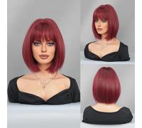 Wig European And American Ladies With Short Hair, Highlighted Bob, Short Straight Hair