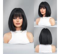Wig European And American Ladies With Short Hair, Highlighted Bob, Short Straight Hair