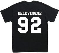 Wig Fashion T-Shirt Cara Delevingne Date of Birth Men's T-Shirt Mens Black T-Shirt XL
