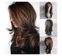 Wig Fashion Wigs Natural Looking Long Wavy Synthetic Wig Highlight Multi Color Wig Afro For Women High Temperature Fiber Female Grey Wigs For Women