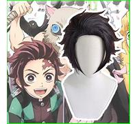 Wig for Anime Blade Of Demon Cosplay Wigs Tanjirou Kamado Cosplay Wig Heat Resistant Synthetic Wig Hair Halloween Party
