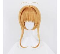 Wig for Anime Cardcaptor Sakura Cosplay Wigs Sakura Kinomoto Cosplay Wig Heat Resistant Synthetic Wig Halloween Party Women Cosplay Wigs Golden
