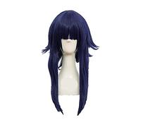 Wig For Anime Hyuga Hinata Cosplay Wigs Black Blue Mix Synthetic Hair Fluffy Party Carnival Role Play Wig Two Styles+ Wig Cap OneSize B