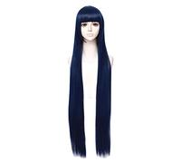Wig For Anime Hyuga Hinata Women Long Straight Hair With Neat Bangs Anime Hatake Kakashi Hyuga Hinata Cosplay Wigs + Wig Cap 80cm HyugaHinata