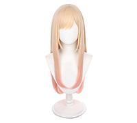 Wig For Anime My Dress Up Darling Cosplay Marin Kitagawa Buns Wig Simulation Scalp Mixed Color Coiffured Heat Resistant Fake Hair Wigs OneSize A