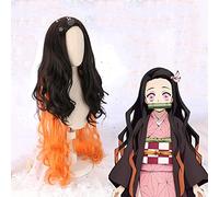 Wig for Anime S Cosplay Wigs Nezuko Kamado Cosplay Synthetic Wig Hair Halloween Party Blade Of Demon Cosplay Wig