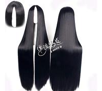 Wig for Anime Wigs Cosplay Christmas Cos Wig, Black Long Straight Hair, Mid-Point Costume Anime, The Same Style, Unisex Cosplay Costume Wig, Color: Pl-661 Mid-Point 120Cm