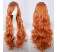 Wig for Anime Wigs Cosplay Christmas Cospay Wig 80Cm Long Curly Hair Universal Style Thick Air Curling Face Headgear Color:Jf80-19