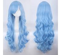 Wig for Anime Wigs Cosplay Christmas Cospay Wig 80Cm Long Curly Hair Universal Style Thick Air Curling Face Headgear Color:Jf80-24
