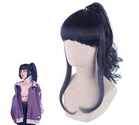 Wig for Anime Wigs Cosplay Christmas Cosplay Wig Hyuga Hyuga Curly Hair Cosplay Halloween With Ponytail Wig