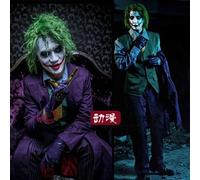 Wig for Batman The Dark Knight Cosplay Joker Men Synthetic Wig Heat Resistance Curly Green Cosplay Wig Costume +Wig cap As the picture