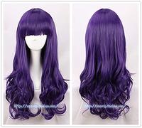 Wig for Cardcaptor Sakura Daidouji Tomoyo Cosplay Wigs 65cm Long Purple Wavy Wig Heat Resistant Synthetic Hair Perucas Costume Wig+C