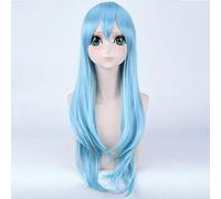 Wig for Carnival Nightlife CluI Party Dress Up Wig Asuna Fairy Dance Cos Wig Aqua Blue Straight Hair