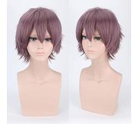 Wig for Carnival Nightlife CluI Party Dress Up Wig Cos Wig Juvenile Anti-Curled Short Hair Color Universal Men'S Wig Cosplay Anime Wig Color:Pl-002-28#香芋