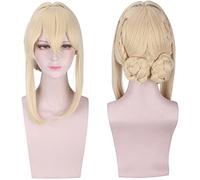 Wig for Carnival Nightlife CluI Party Dress Up Wig Cos Wig Violet Evergarden Violet Long Straight Hair Hawkins Burub Gambili Color: Violet Double Twist Pl-282