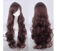 Wig for Carnival Nightlife CluI Party Dress Up Wig Cospay Wig 80Cm Long Curly Hair Universal Style Thick Air Curling Face Headgear Color:Jf80-23