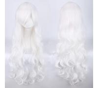 Wig for Carnival Nightlife CluI Party Dress Up Wig Cospay Wig 80Cm Long Curly Hair Universal Style Thick Air Curling Face Headgear Color:Jf80-25