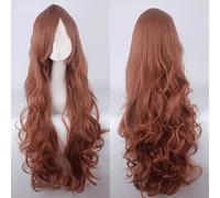 Wig for Carnival Nightlife CluI Party Dress Up Wig Cospay Wig 80Cm Long Curly Hair Universal Style Thick Air Curling Face Headgear Color:Jf80-17
