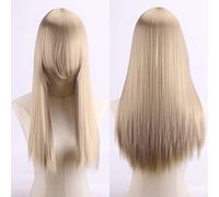 Wig for Carnival Nightlife CluI Party Dress Up Wig Cosplay Anime Wig High Temperature Silk Rose Net Colorful 60Cm Thickening Long Straight Hair Color:Zf60-18 Thickening