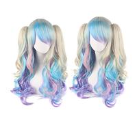 Wig for Carnival Nightlife CluI Party Dress Up Wig Cosplay Anime Wig Lolita Cute Lolita Loli Double Ponytail Mouth Clip Long Curly Hair Fake Hair Color:H088-8