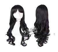 Wig for Carnival Nightlife CluI Party Dress Up Wig Cosplay Wig 70Cm Long Curly Hair Black Curly Hair Long Bangs H088-7