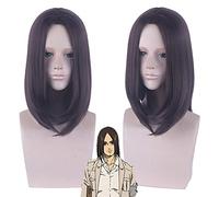 Wig for Carnival Nightlife CluI Party Dress Up Wig Cosplay Wig Allen Long Hair Attacking Giant Black Brown 40 cm Distributing Anime Wig