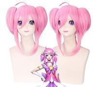 Wig for Carnival Nightlife CluI Party Dress Up Wig Cosplay Wig Lax Star Guardian Lol Pink Modeling Wig