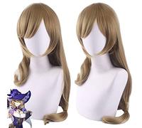 Wig for Carnival Nightlife CluI Party Dress Up Wig Cosplay Wig Original God Lisa Micro-Curly Long Hair Inwardly Long Curly Hair