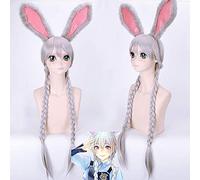 Wig for Carnival Nightlife CluI Party Dress Up Wig Crazy Animal City Rabbit Judy Judy Rabbit Anthropomorphic Police Uniform Metal Police Badge Cos Wig Color: Rabbit Tail (Gray)