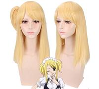 Wig for Carnival Nightlife CluI Party Dress Up Wig Fairy Tail Lucy Hartfilia Golden Split Cos Wig