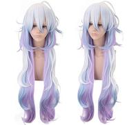 Wig for Carnival Nightlife CluI Party Dress Up Wig Fgo Fate Grand Order Merlin Shape Multi-Colour Gradient Cos Fake