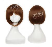 Wig for Carnival Nightlife CluI Party Dress Up Wig High Temperature Silk Wig Short Face Short Hair Light Brown Wig Wig Df002-3