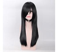 Wig for Carnival Nightlife CluI Party Dress Up Wig Kobayashi's Dragon Maid Girl Shaking Dragon Fafner Black Long Hair Cos Wig