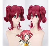 Wig for Carnival Nightlife CluI Party Dress Up Wig Lovelive! Sunshine! Kurosawa Lu Xiaohu Clip Watermelon Red Cosplay Wig