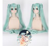 Wig for Carnival Nightlife CluI Party Dress Up Wig Miku Senbon Sakura Hatsune Snow Hatsune Sakura Hatsune Albino Hatsune Kamomori Sanae Cosplay Wig Color: Pl-449 (Fruit Green)